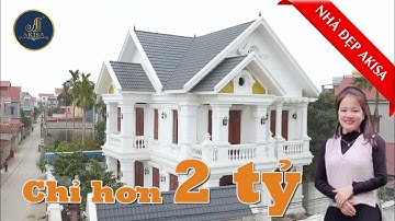 CHỈ HƠN 2 TỶ: Biệt Thự 2 tầng mái Thái gây mê bởi thiết kế tinh tế (ông Thích - Hưng Yên) BT22350