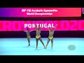 Portugal 1 por  2022 acrobatic worlds baku aze  dynamic qualification  womens group