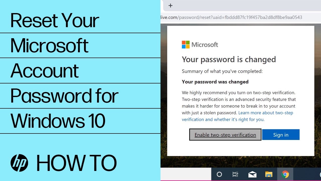 Reset Your Microsoft Account Password for Windows 24  HP Computers   @HPSupport