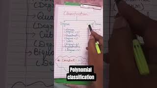 Polynomial classification ✏️ #education 🙏 #maths 👍🧑‍🎓