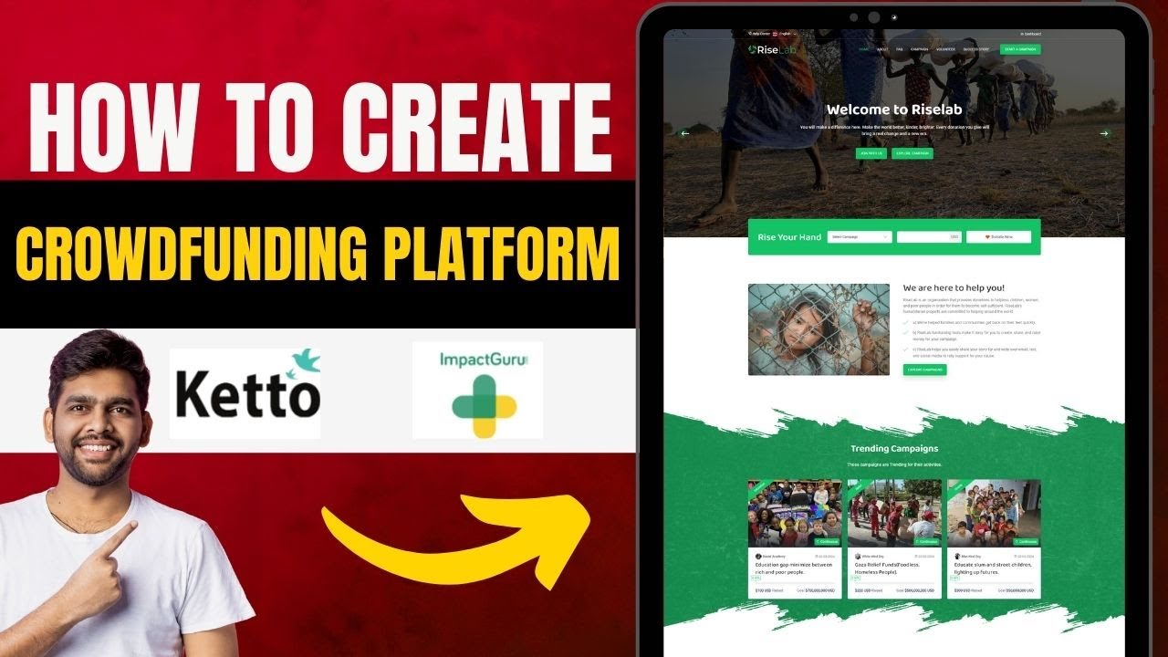 Image showcasing How to Create Crowdfunding, Fundraising & Charity Donations Website ...