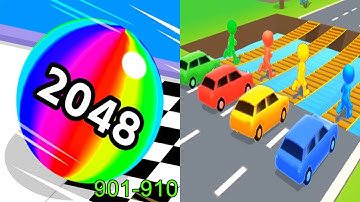 Ball Run 2048 VS Shape-shifting Android iOS Gameplay Level 901-910