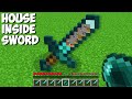 How to LIVE INSIDE a DIAMOND SWORD in Minecraft ? HOUSE INSIDE ITEMS !