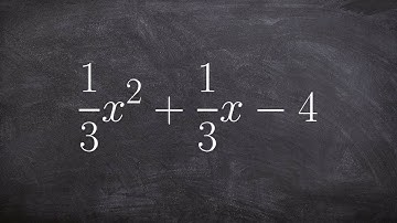 Factoring a trinomial by first factoring out a fraction