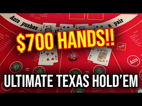 INSANE MAX BET RUN!!! BLIND $700 BETS!!! ULTIMATE TEXAS HOLD’EM POKER!!! Oct 2nd 2022