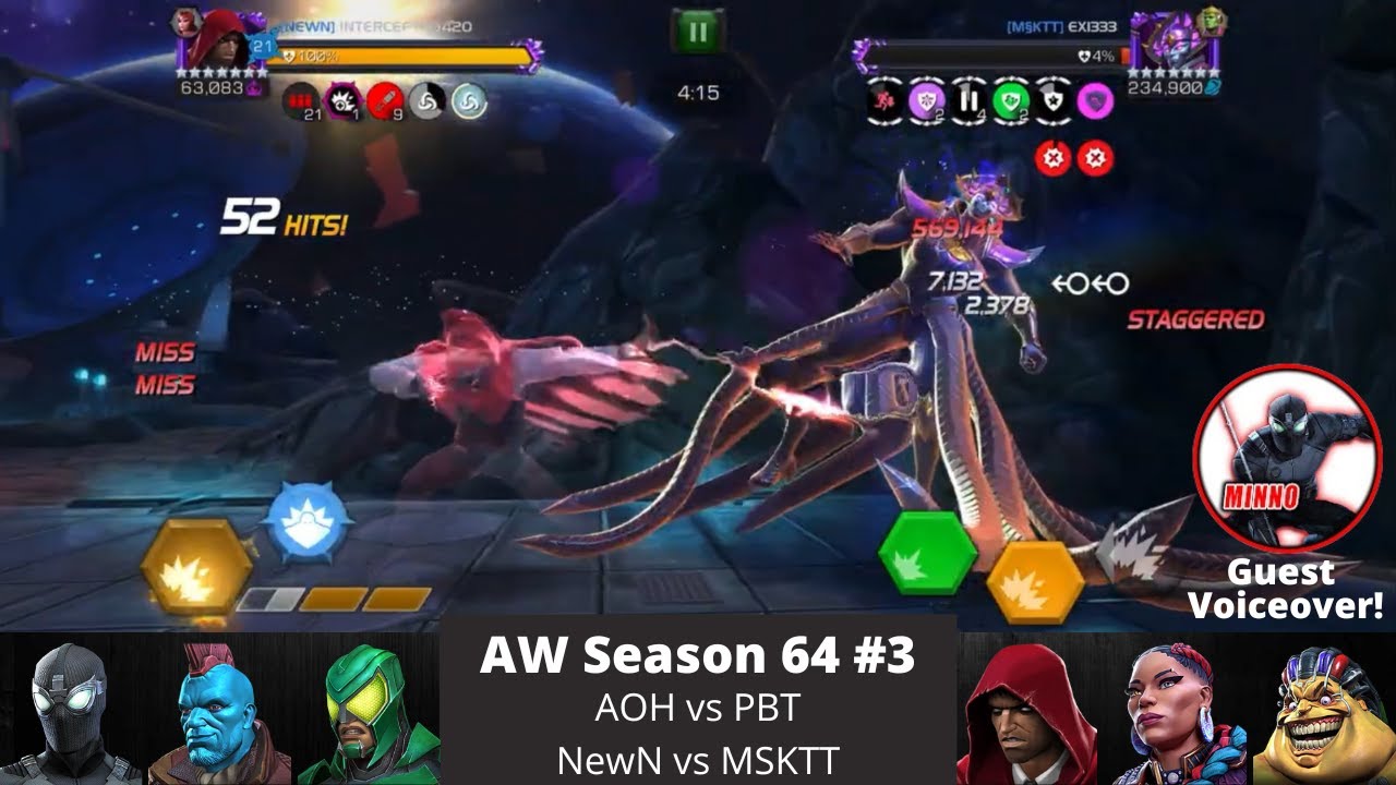 Босс Империоса 4-го ранга | Сезон AW 64 #3 | AOH против PBT, NewN против MSKTT | Marvel Contest o...