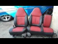 Ford f150 black and red leather seats