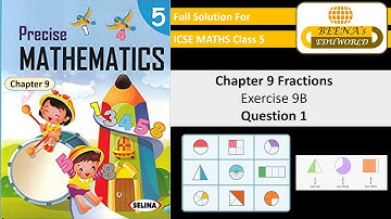 "Fractions " chapter 9 Excercise 9 B Question 1 selina precise mathematics class 5 maths.