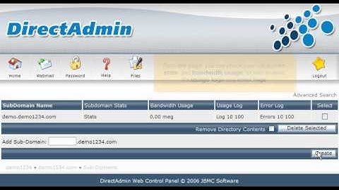 How to add a sub-domain in DirectAdmin