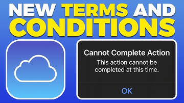New iCloud terms And Conditions - Can’t Complete Action (2025)