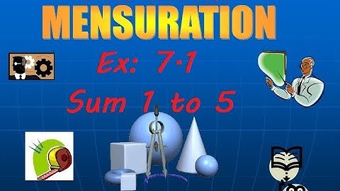 TN Samacheer 9th maths mensuration exercise: 7.1 sum 1 to 5