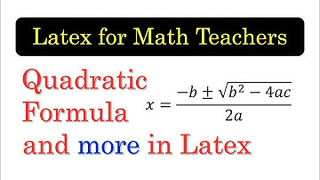 Latex Tutorial 1.06 Writing the Quadratic, Distance & Cofunction Formulas [with English subtitles]