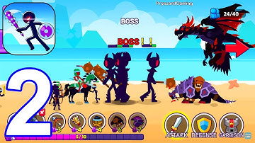 Rise of Stickman - Gameplay Walkthrough Part 2 Levels 11-16 Boss Fight (Android,iOS)