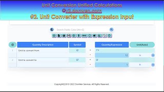 Unit Converter using Expression As Input