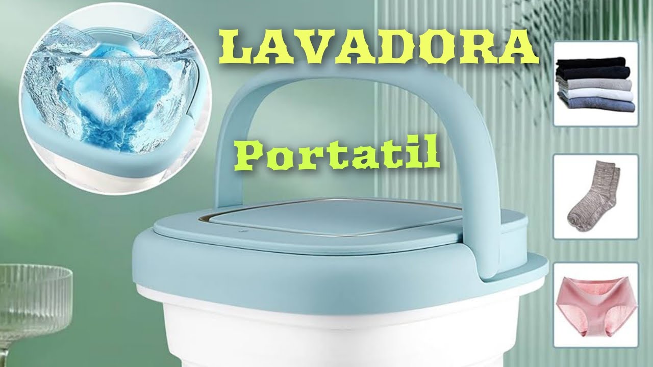 Una mini lavadora portátil es ideal para tener en casa ✓ o en tus  vacaciones podrás llevártela a donde quieras 🥳🥳 Si aquí en…