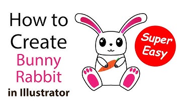 How to create cute little bunny rabbit quick an easy | Adobe Illustrator | Speed Art
