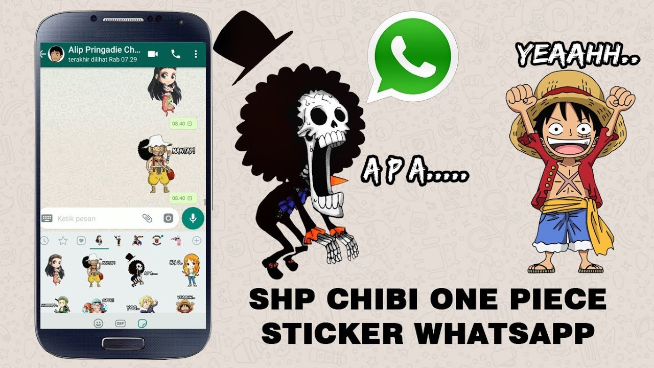  Stiker  Whatsapp  Anime  One Piece Chibi Straw Hat Pirates 