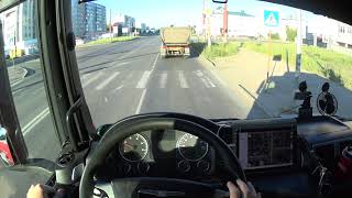 Kostroma town. Кострома. Вид из кабины грузовика MAN TGS