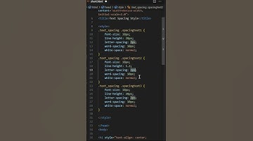 Text Spacing Style Tutorial #csstutorial #learncss #css