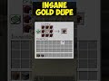 EASY GOLD DUPE BUG in MINECRAFT! #shorts