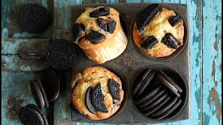 오레오 머핀 만들기 : 어린이 간식으로 굿! (OREO Muffins Recipe/オレオマフィン作り・作り方)