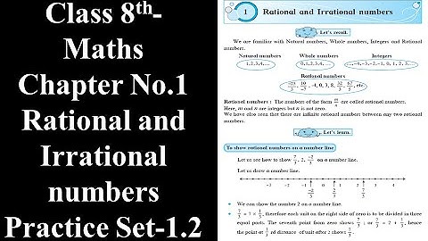 Class 8 Maths Ch-1 Rational and Irrational numbers Practice Set -1.2 by #Maqsood Shaikh