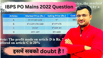 Memory Based DI Questions from IBPS PO Mains 2022 | Maths by Sumit Sir