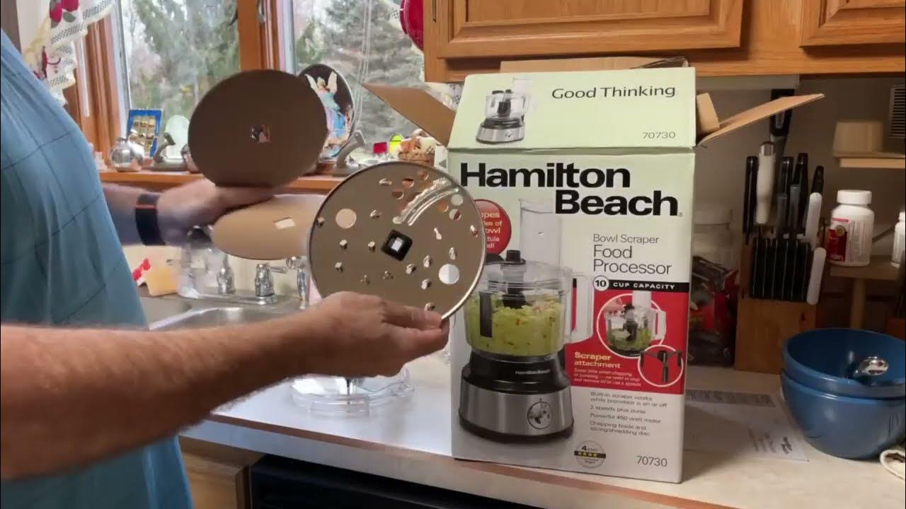 Hamilton Beach 450-Watt 10-Cup Food Processor with Bowl Scraper