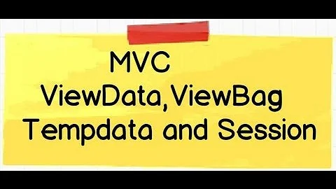 MVC Video :- Difference between viewdata,viewbag,tempdata and session.(MVC Interview questions)