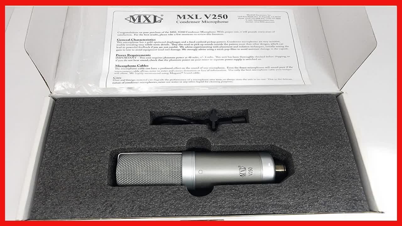 MXL V250 Condenser Microphone YouTube