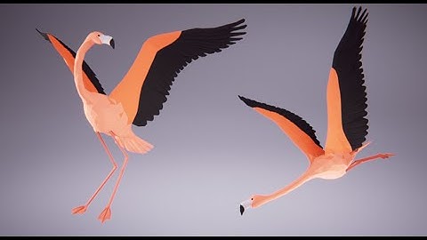 Low Poly Bird: Flamingo (Stylized Character for Unreal Engine & Unity)