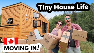 Couple Moves into Tiny House Alone in the Woods of Nova Scotia