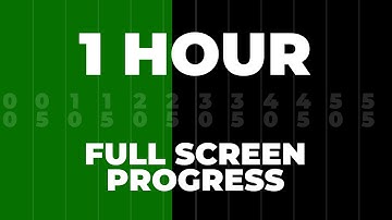 1 Hour Full Screen Progress Bar – Minimal Timer Visualization | 60 Min Time Tracker