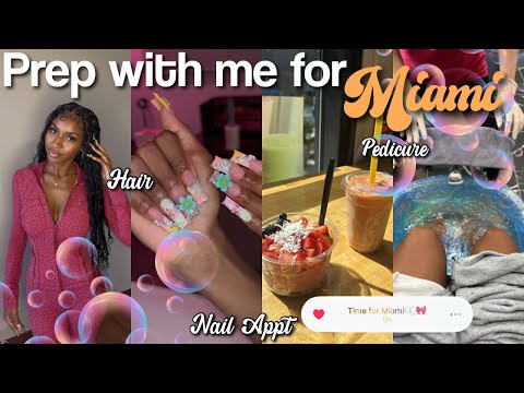 VLOG: PREP & PACK WITH ME FOR MIAMI🏝️ | hair appt, nail appt, shopping, pedicure + MORE