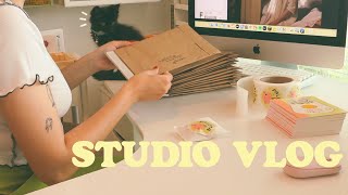 shop update, packing & lots of lil projects / small artist vlog