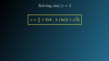 Solving the Complex Equation sin(z) = 2 | Step-by-Step Explanation