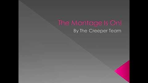 (2015) The Montage is On!