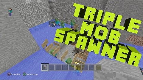 TRIPLE MOB SPAWNER!! Minecraft PS4/XboxOne Seed showcase