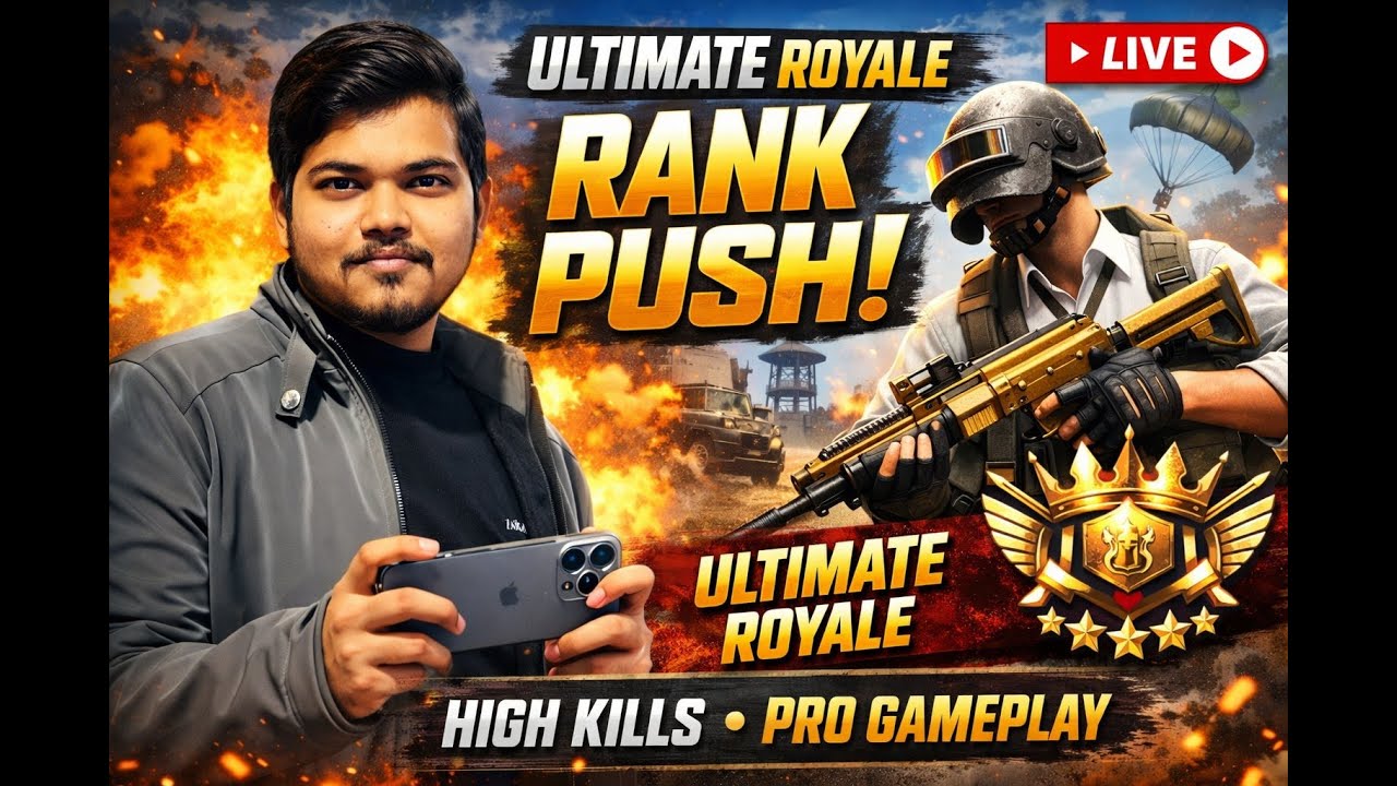 BGMI Ultimate Royale Rank Push Live 🔥 intense Grind | Intense Clutch ...