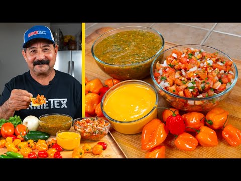 These 3 DELICIOUS HABANERO SALSA Recipes are Hot, Hotter & HOTTEST! (Fresh, Boiled & Tatemada Syle)