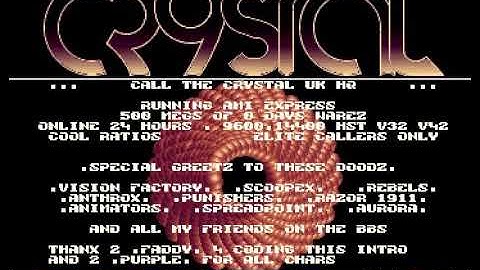 oasis BBS intro by crystal for Amiga