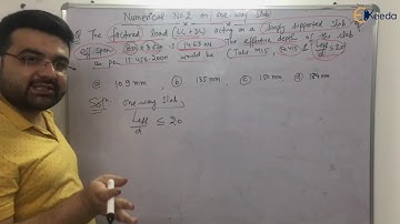 Numerical Number 2 on One way slab | Concrete Structures - GATE