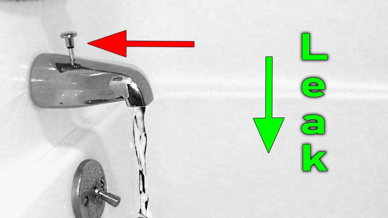 Bathtub Spout. How to replace leaking tub spout diverter