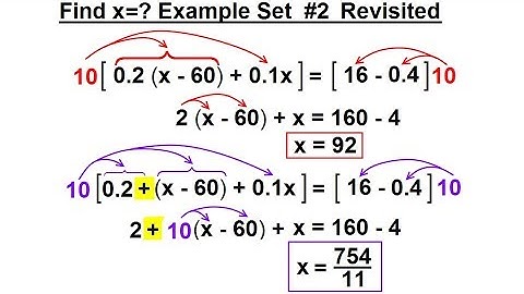 Algebra - Ch. 1: Linear Equation (14 of 21) Example Set #2: Revisited