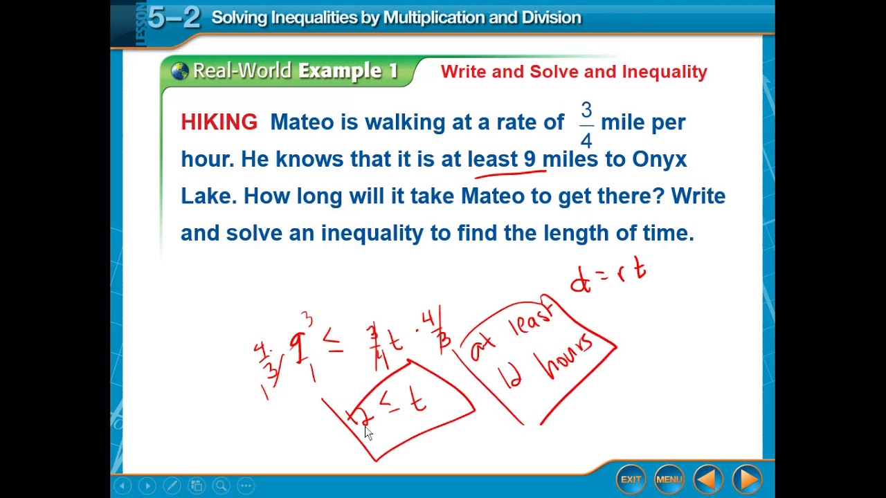  5 2 Solving Inequalities by Multiplication and Division YouTube