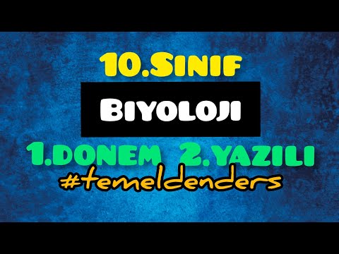 10.SINIF BİYOLOJİ 1.DÖNEM 2.YAZILI SORULARI #biyoloji #sınav #test