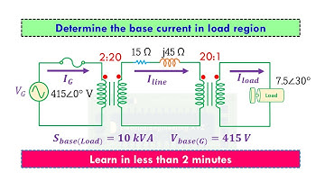 Base Current Calculations in Load Region of Power System #electricalengineering