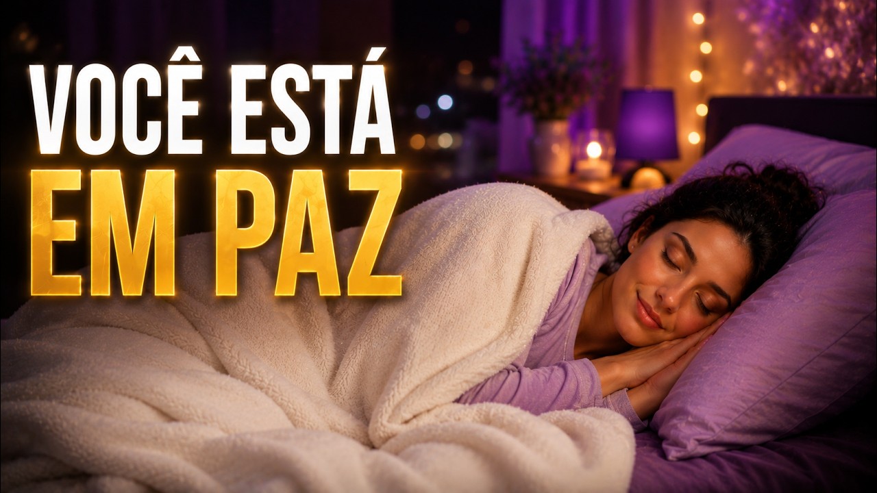 DURMA EM PAZ | Meditação para uma Noite Tranquila + Afirmações para Acalmar a Mente