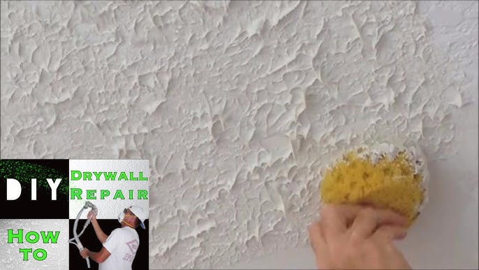 Knockdown texture sponge matches wall repairs knockdown texture