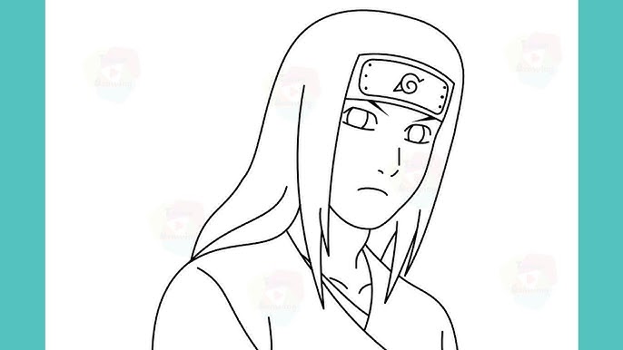 how to draw neji hyuga shippuden